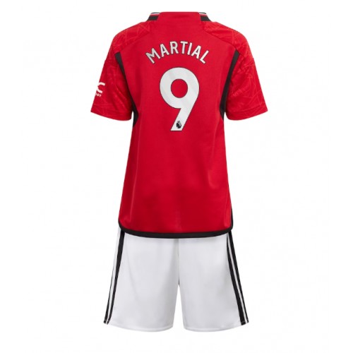 Maillot de foot Manchester United Anthony Martial #9 Domicile enfant 2023-24 Manches Courte (+ pantalon court)